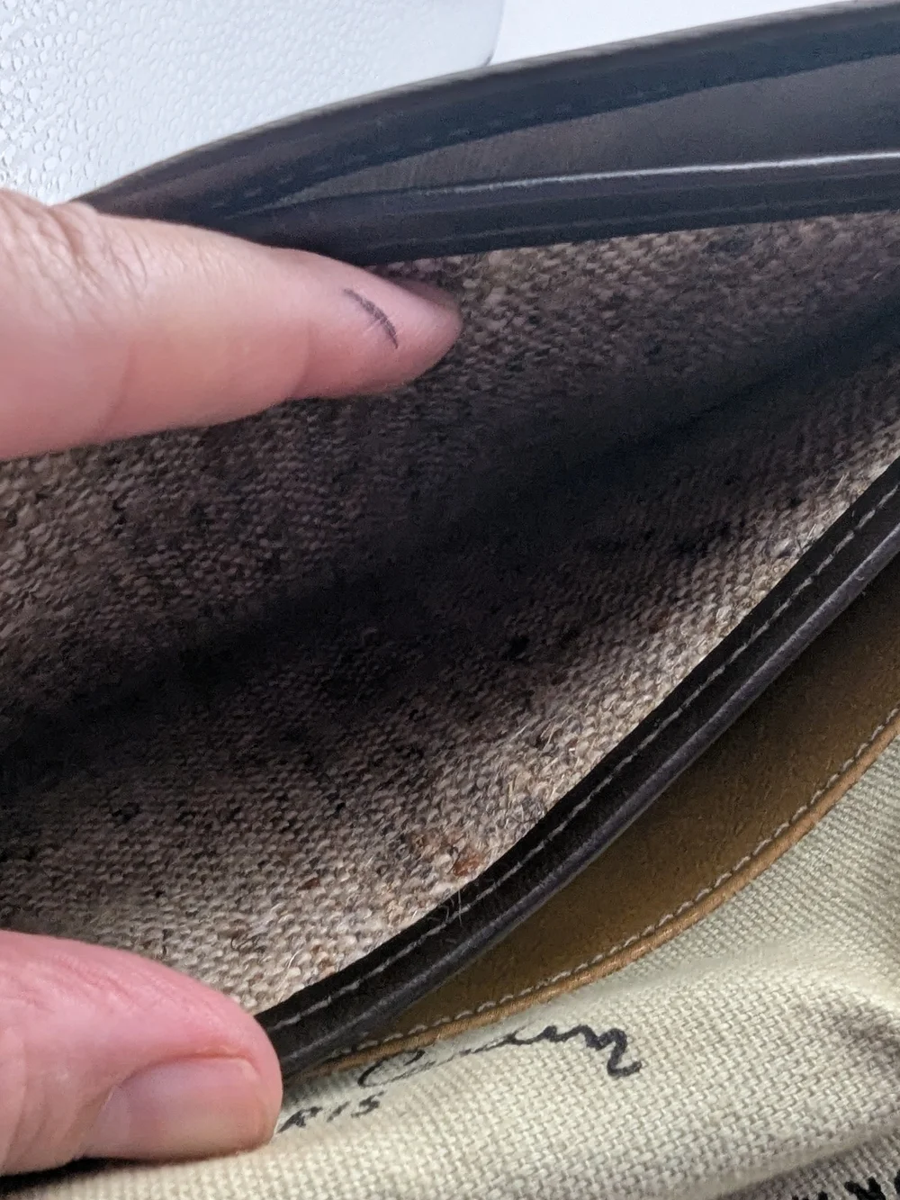 Pierre Cardin 1970s Beige Woven/Jute  Clutch with Black Trim